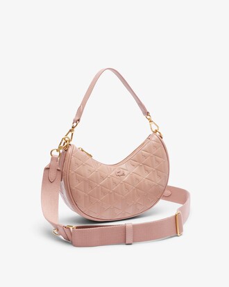 Maheki Embossed Leather Half Moon Purse