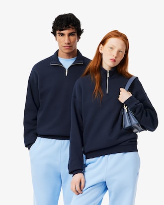 Heavy Fleece Zipper Neck Sweatshirt