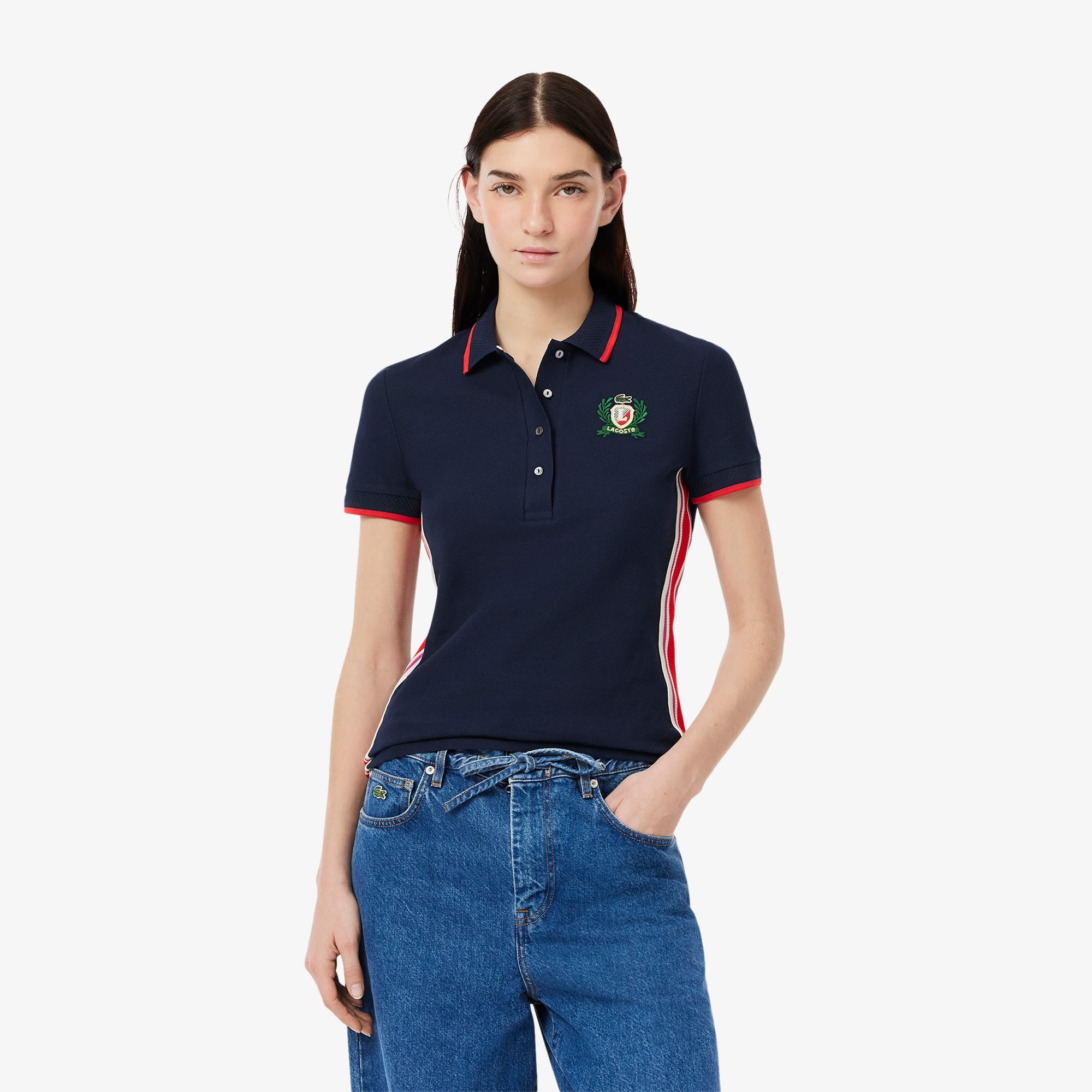 Slim Fit French Made Polo Shirt - Women's Short Sleeves Polo
