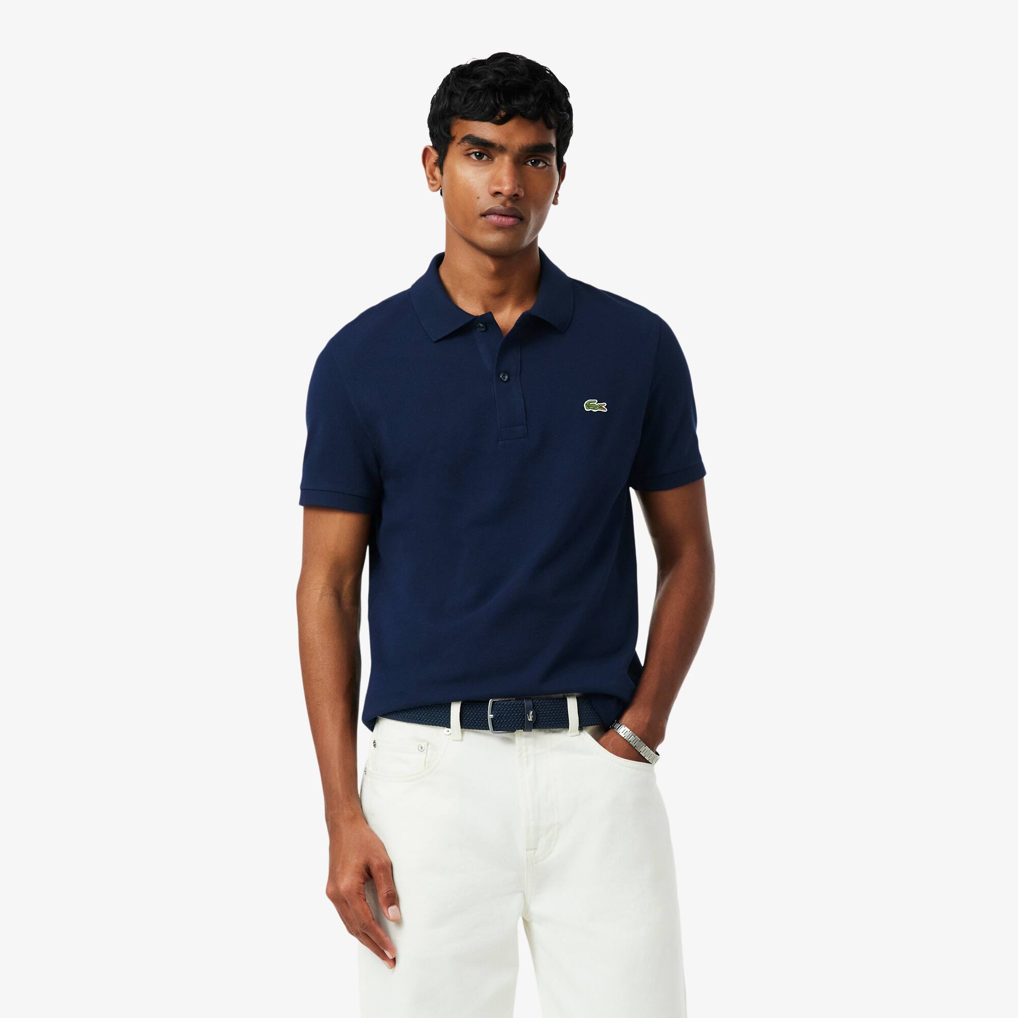 lacoste navy polo