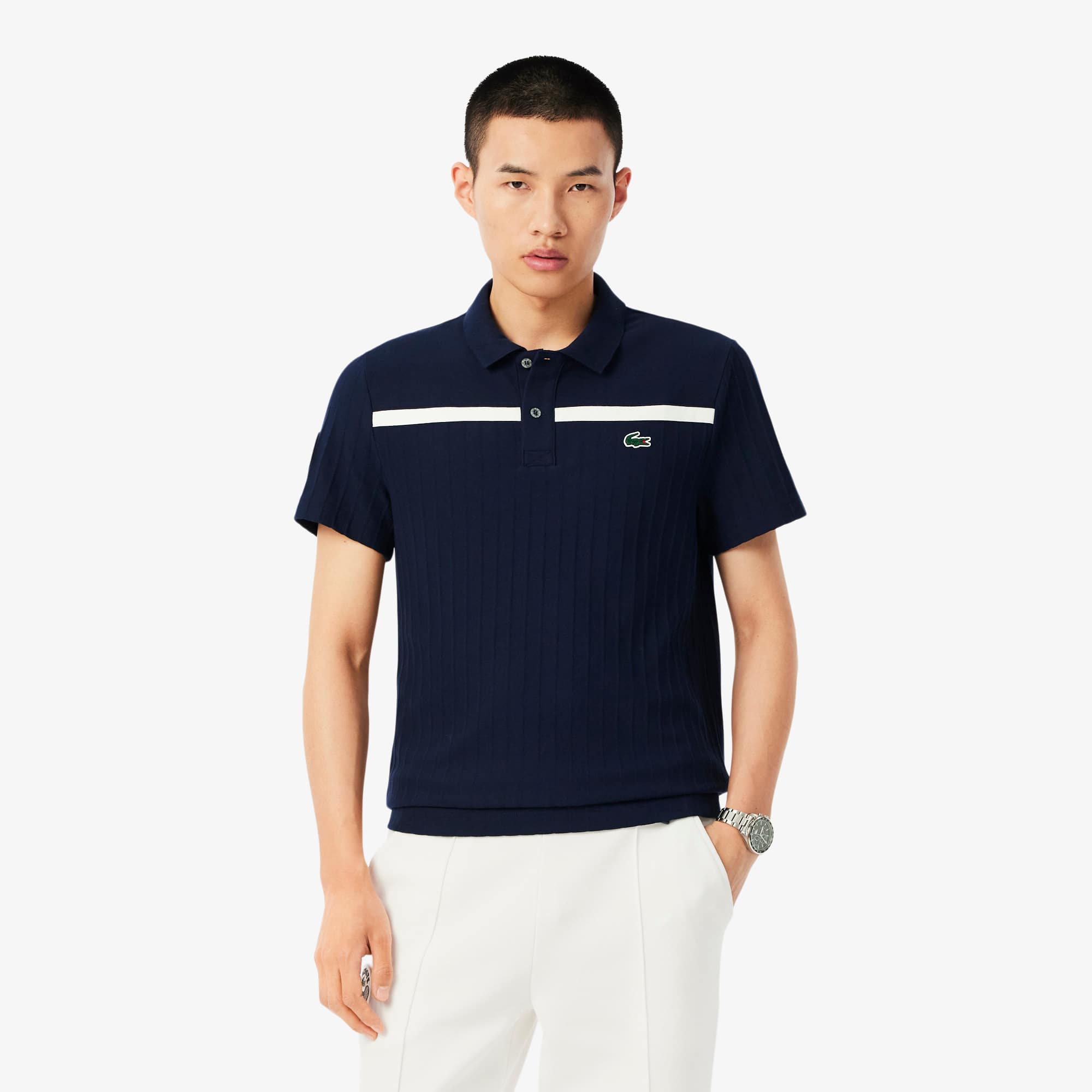 Ultra Dry Badge Accent Tennis Heritage Polo Shirt - Men's Short