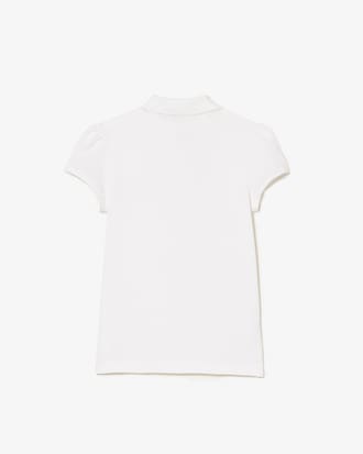 Scalloped Collar Mini Piqué Polo Shirt