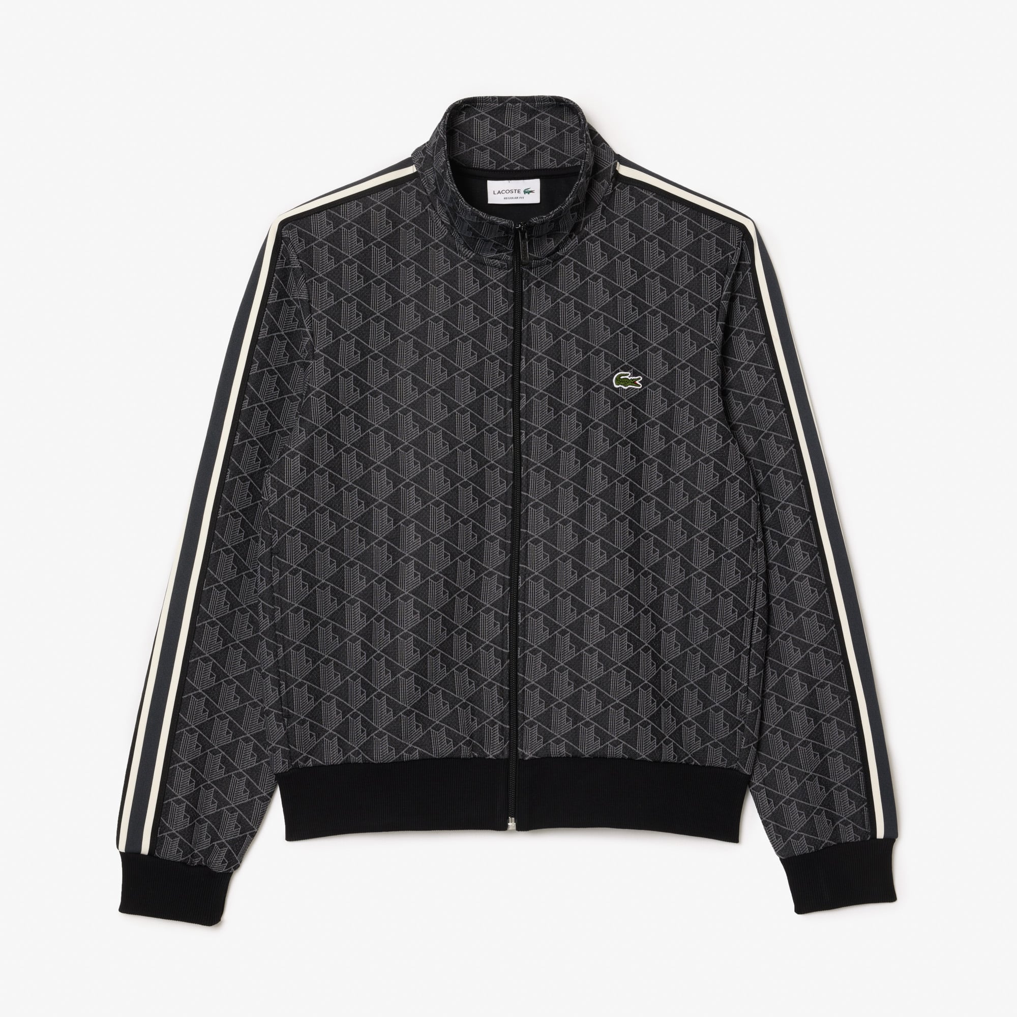 LACOSTE ブラック ジップアップカーディガン US M 11151806462_C_2.jpg