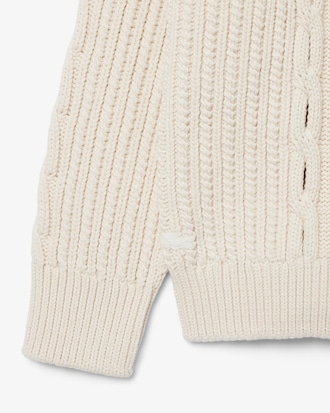 Runway Lacy Cable Knit Cardigan