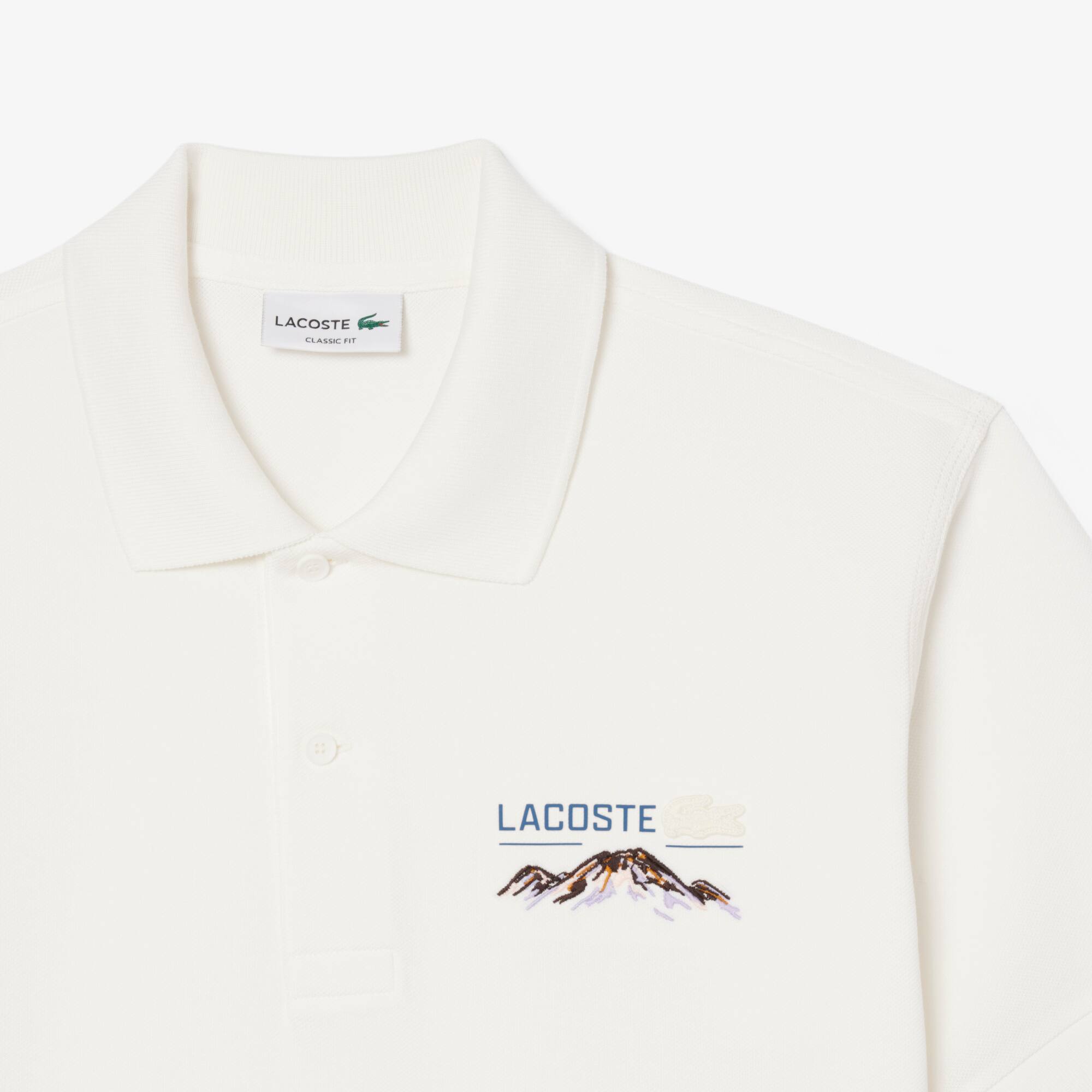 Classic Fit Embroidered Motif Piqué Polo Shirt - Men's Short