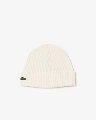Rib Knit Brushed Wool Beanie