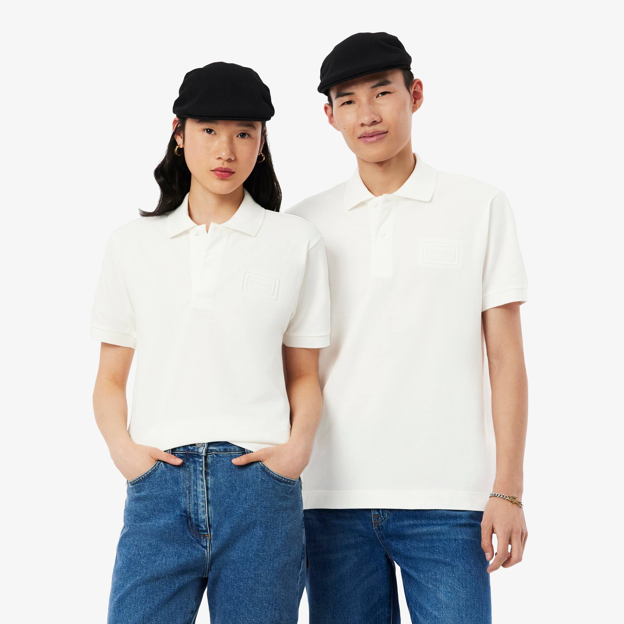 Classic Fit Embossed Branding Polo Shirt - Men's Short Sleeves