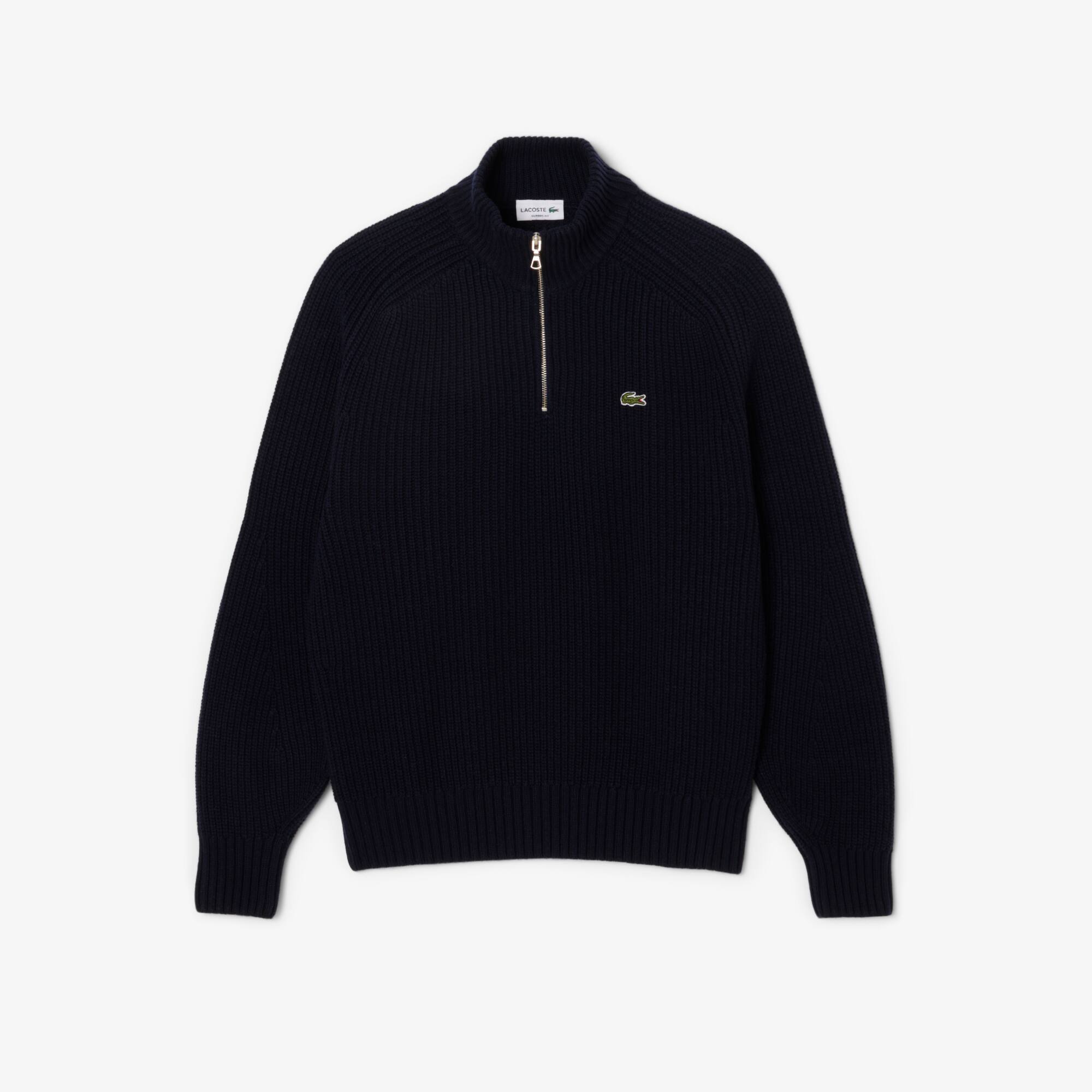 トップス LACOSTE Zipped High Neck Wool Sweater - Men's Knitwear - New In 2026 | Lacoste