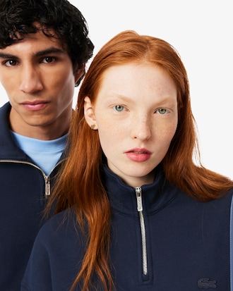 Heavy Fleece Zipper Neck Sweatshirt