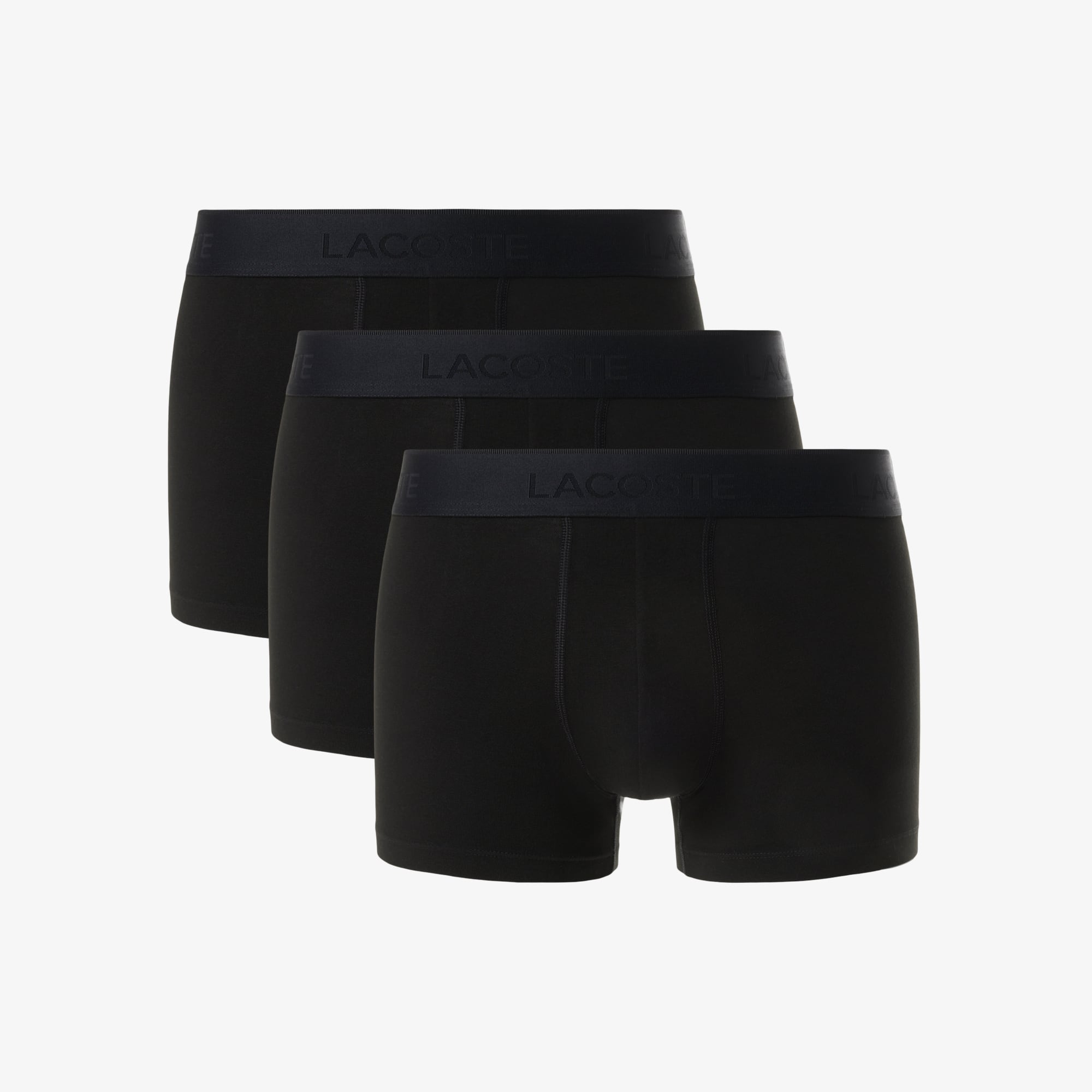 LACOSTE COTTON STRETCH TRUNK 3 PACK×２ Men's 3-Pack Stretch Cotton Trunks - Underwear - New In 2025