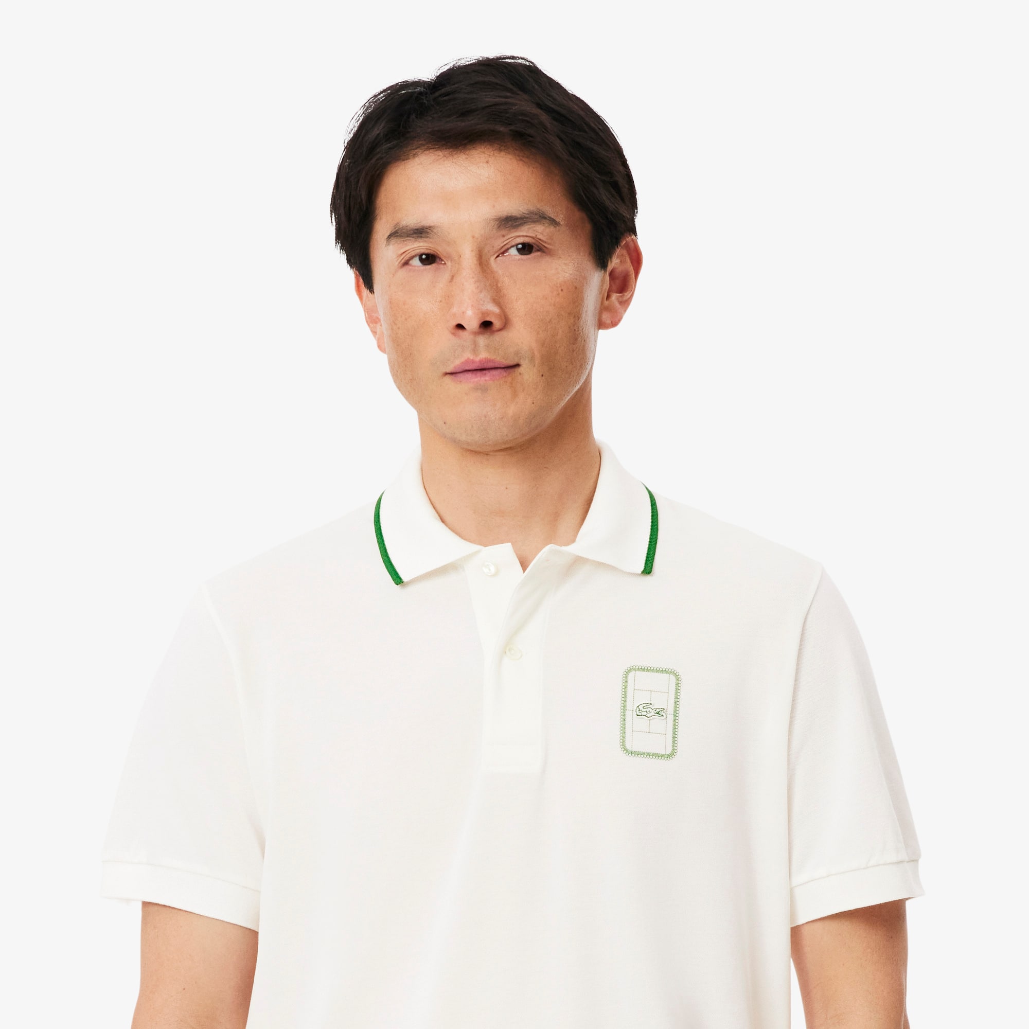 Classic Fit Printed Piqué Polo Shirt - Men's Short Sleeves Polo