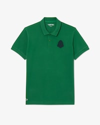 Mini Piqu&eacute; Badge Accent Stretch Golf Polo Shirt