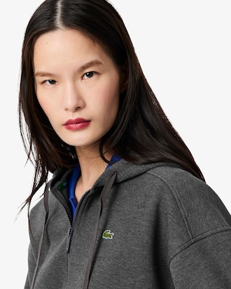 Zipped Piqué Hoodie