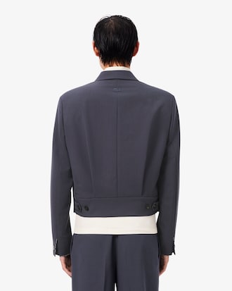 Runway Cropped Jacquard Tailored Jacket