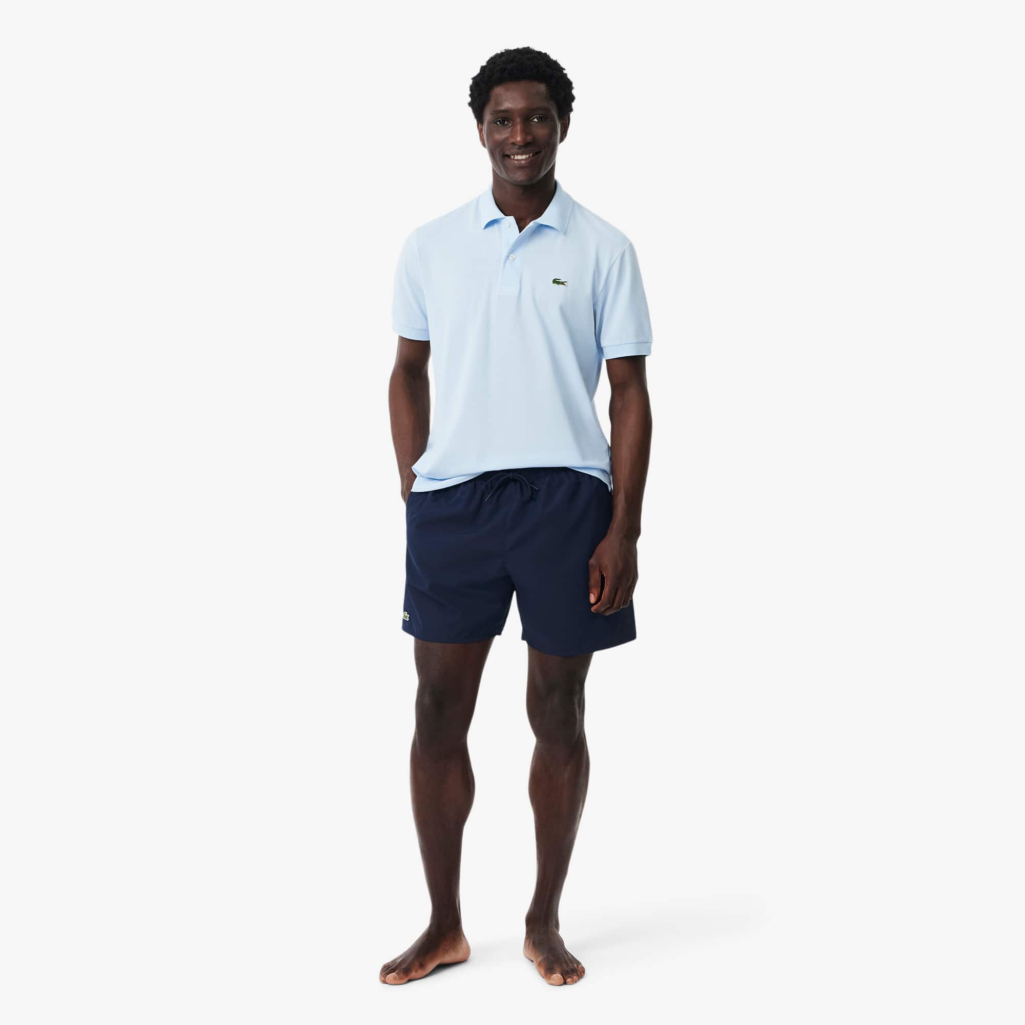 Mid Length Monochrome Swim Trunks - Men's Swimwear - New In 2026