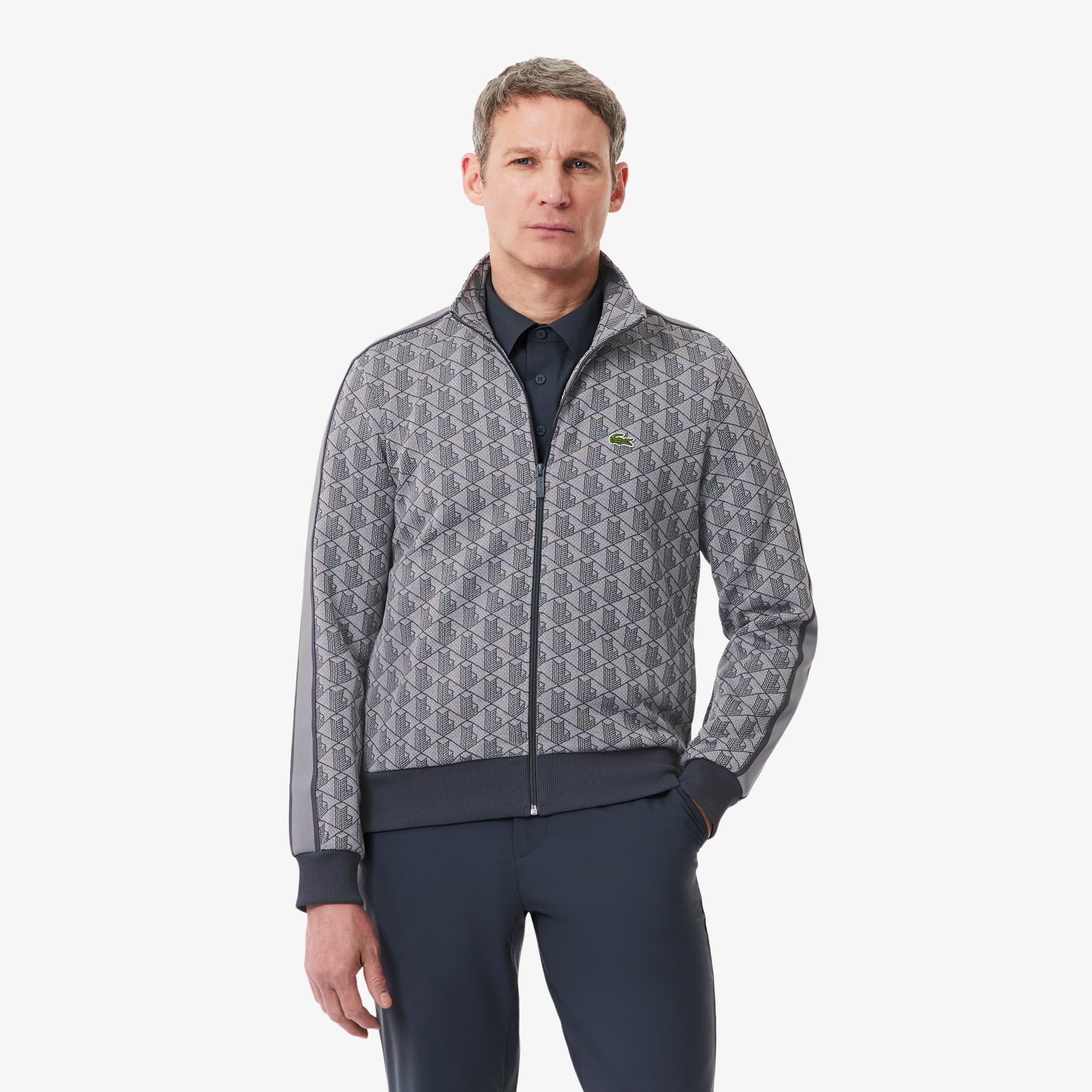 Paris Zip-Up Jacquard Track Jacket - Men's Sweatshirts - New In