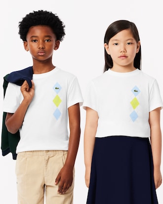 Argyle Print Cotton T-shirt
