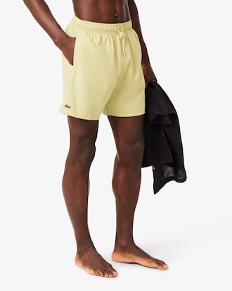 Mid Length Monochrome Swim Trunks