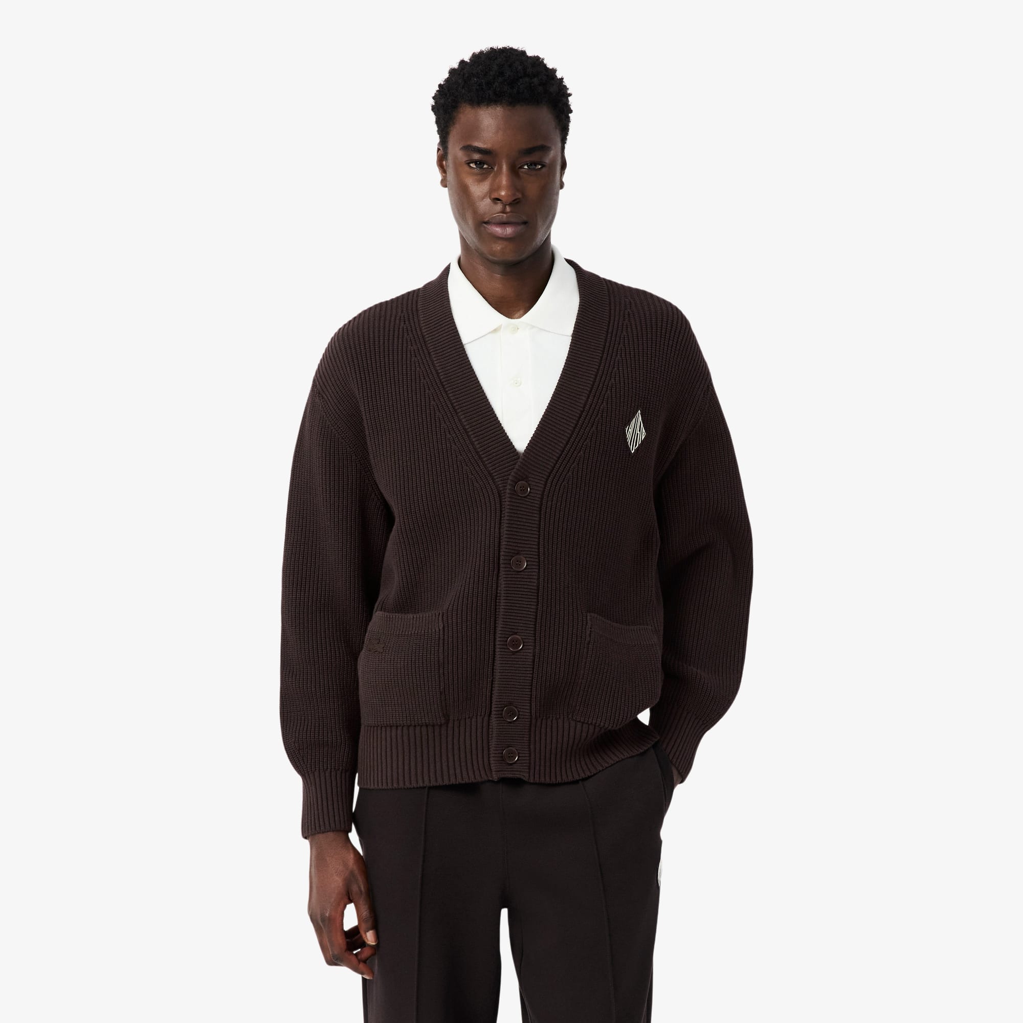Relaxed Fit Ribbed Cotton Cardigan - Men's Knitwear - New In 2026