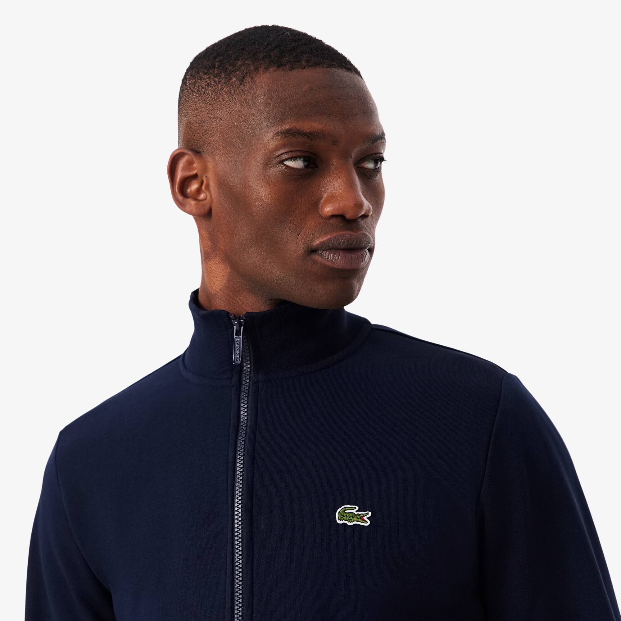 Zip-Up High Neck Fleece Sweatshirt - Men's Sweatshirts - New In