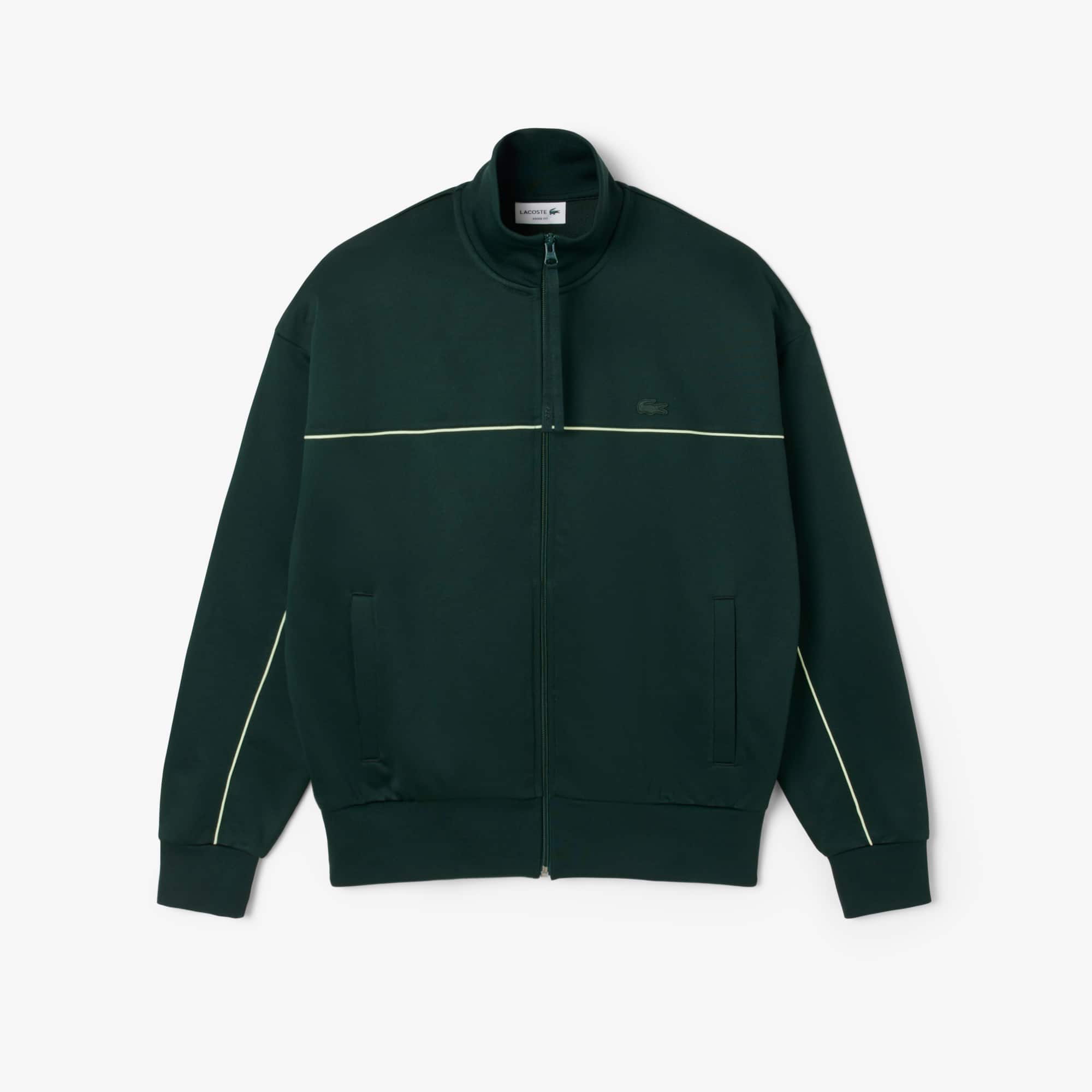 Satin Effect Zipped Fleece Sweatshirt - Men's Sweatshirts - New In