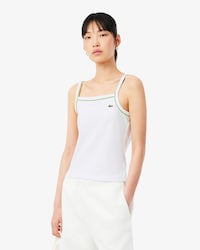 Contrast Accent Cotton Tank Top