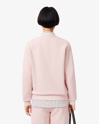 Relaxed Fit Piqu&eacute; Crew Neck Sweatshirt