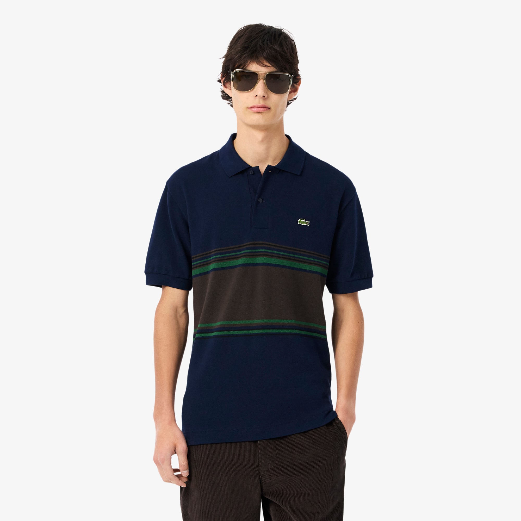 トップス a.presse L/S Striped Polo Shirts トップス a.presse L/S Striped Polo Shirts A.PRESSE