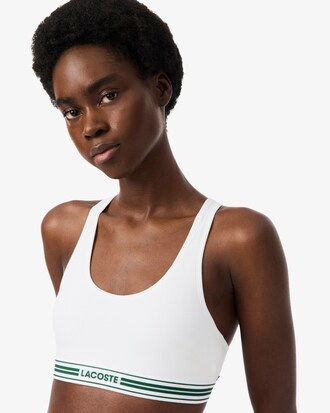 Contrast Band Stretch Cotton Bralette