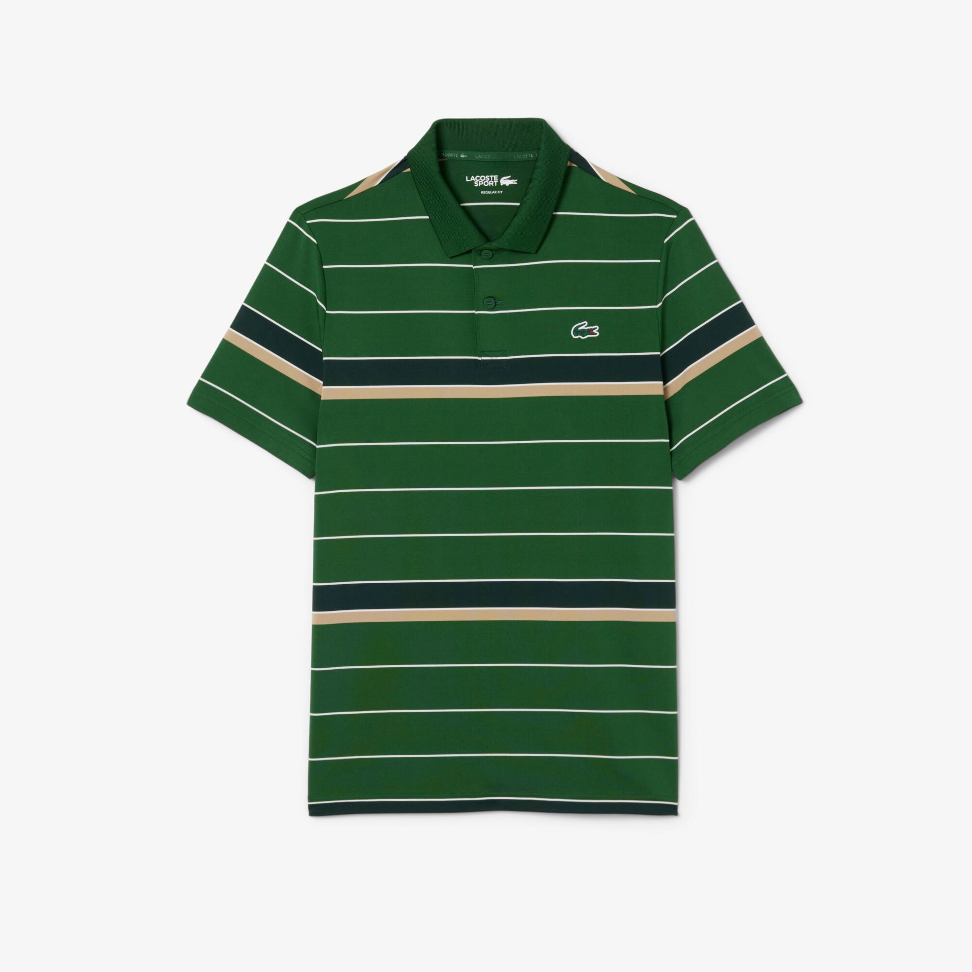 Striped Ultra Dry Stretch Golf Polo Shirt - Men's Short Sleeves