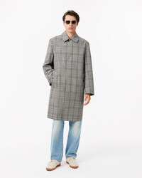 Lightweight Water-Repellent Checked Coat