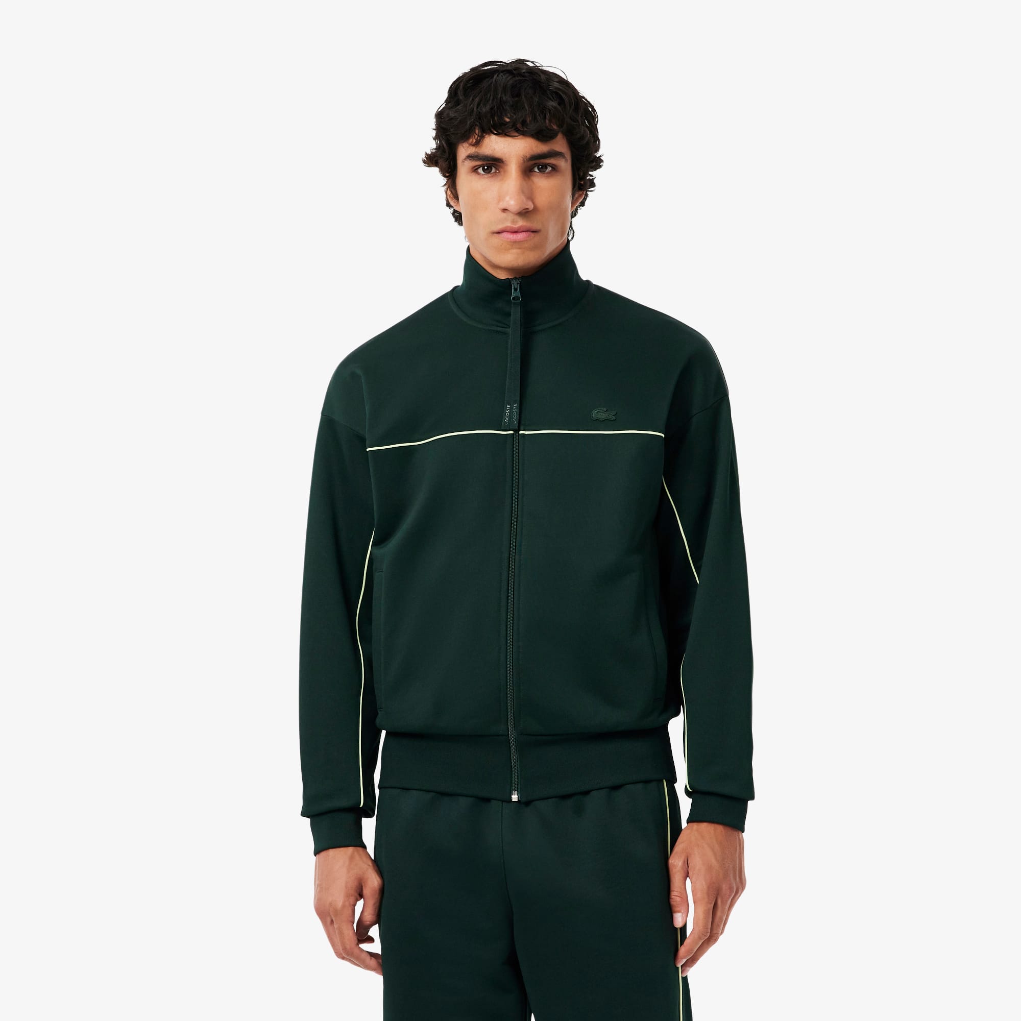 Satin Effect Zipped Fleece Sweatshirt - Men's Sweatshirts - New In