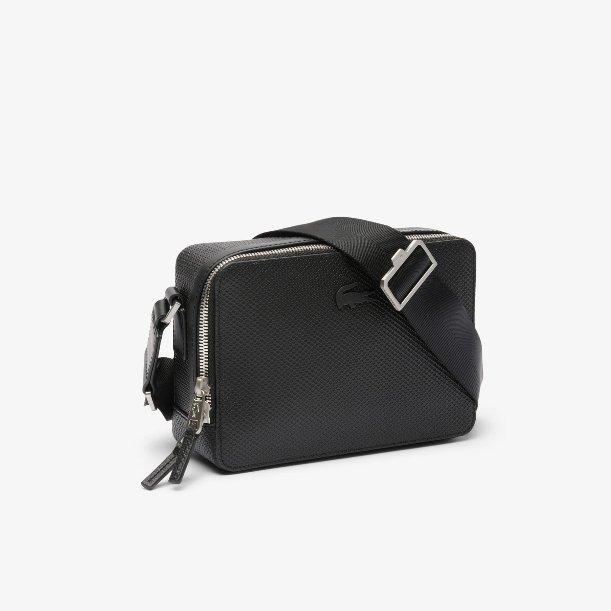 【LACOSTE】CHANTACO Small Reporter Bag_ NU4393C (BLACK) Unisex Small Chantaco Leather Reporter Bag - Bags - New In
