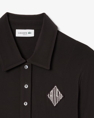 Embroidered Badge Slim Fit Polo Dress