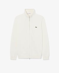 Zipped High Neck Cotton Sweater