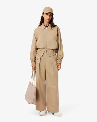 Double Collar Stretch Gabardine Jacket