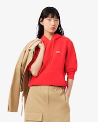 Relaxed Fit Piqué Hoodie