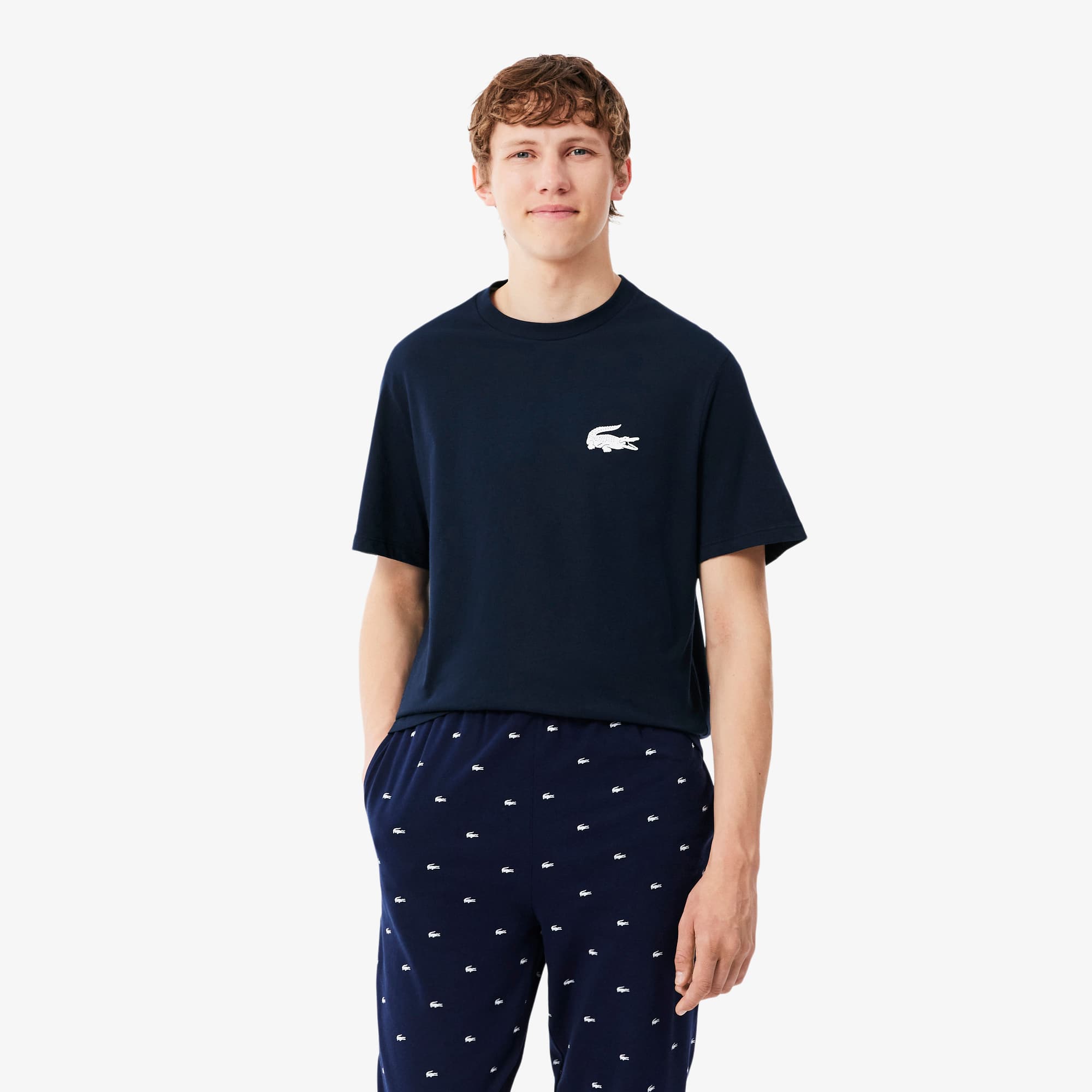 希少デザイン】LACOSTE Tシャツ ネイビー XXL フランス製 【公式通販】