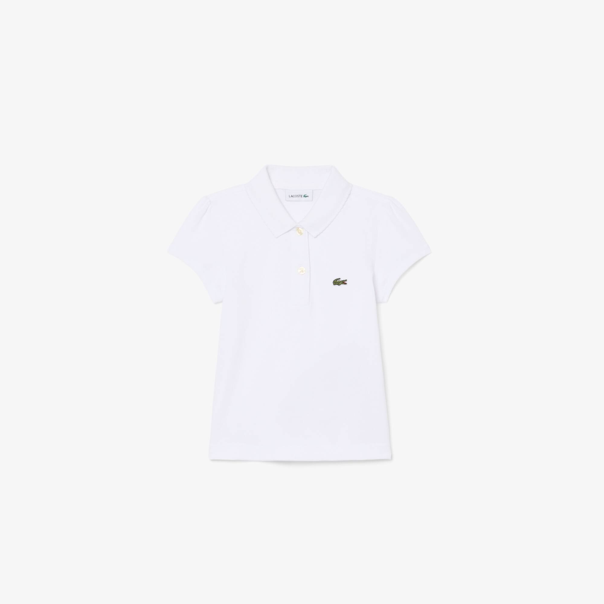 Scallop Collar Mini Piqué Polo Shirt - Girls' Polo Shirts (2-7
