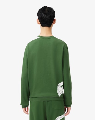 Printed Fleece Loungewear Sweatshirt