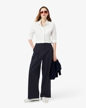 Wide Fit Stretch Gabardine Chino Pants