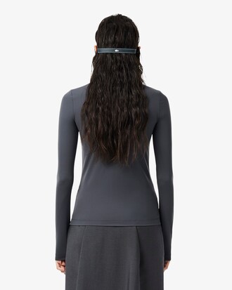 Runway High Neck Printed Stretch T-shirt
