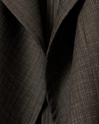 Runway Wrap Collar Wool Trench Coat