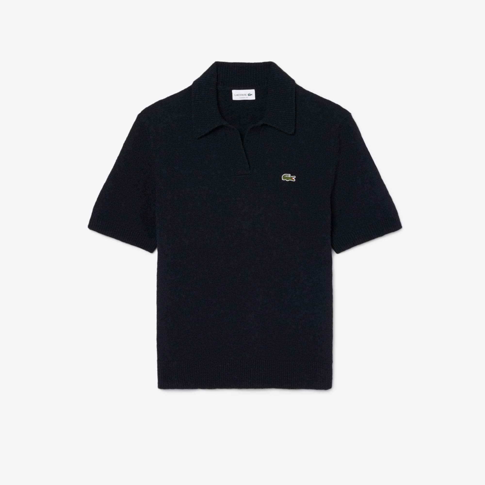Boucle Polo / Black × White Gypsohila Classic Fit Bouclé Knit Polo Shirt - Men's Knitwear - New In 2026