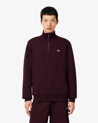 High Neck Zipped Fleece Sweatshirt
