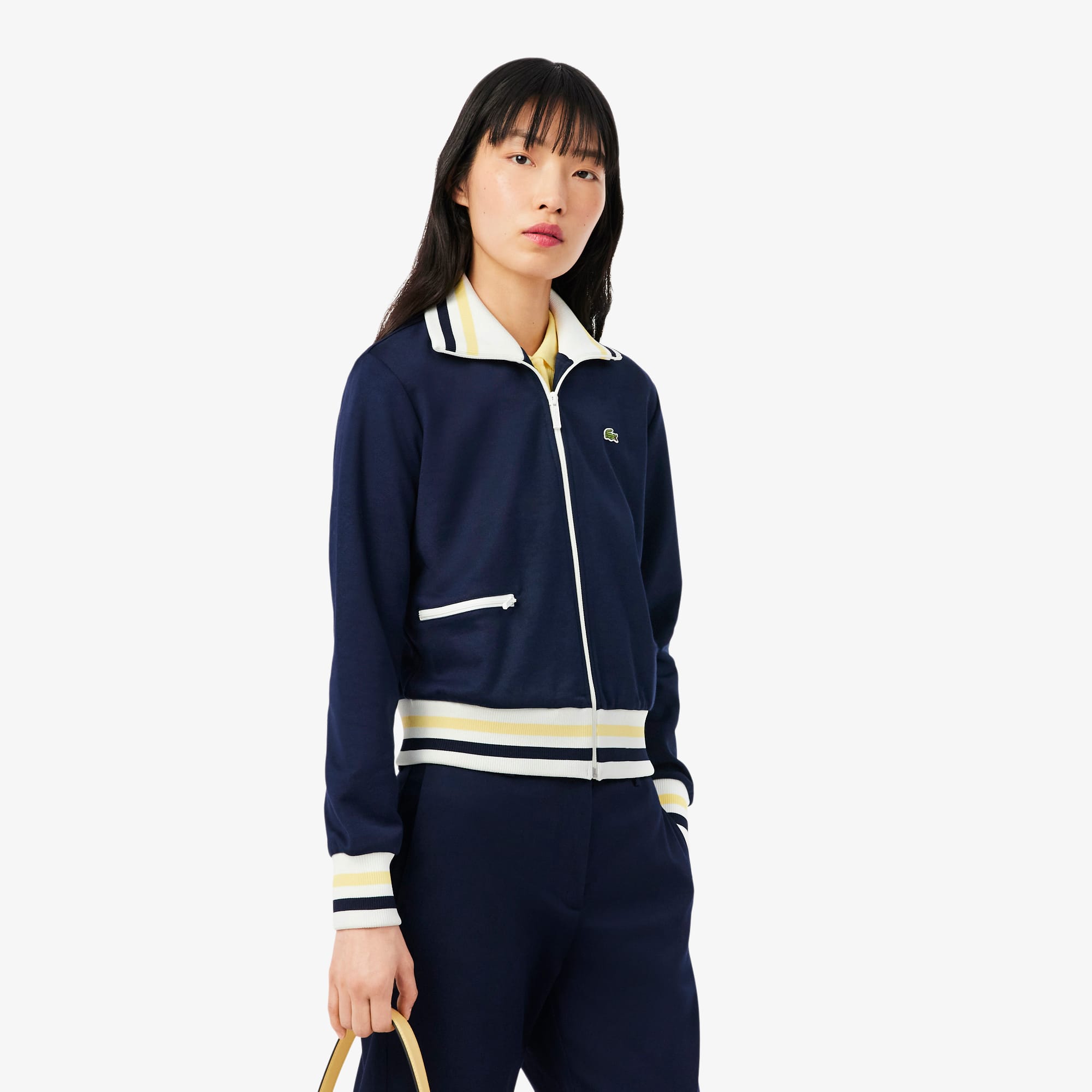 Zipped Stripe Accent Sweatshirt - undefined - New In 2026 | Lacoste