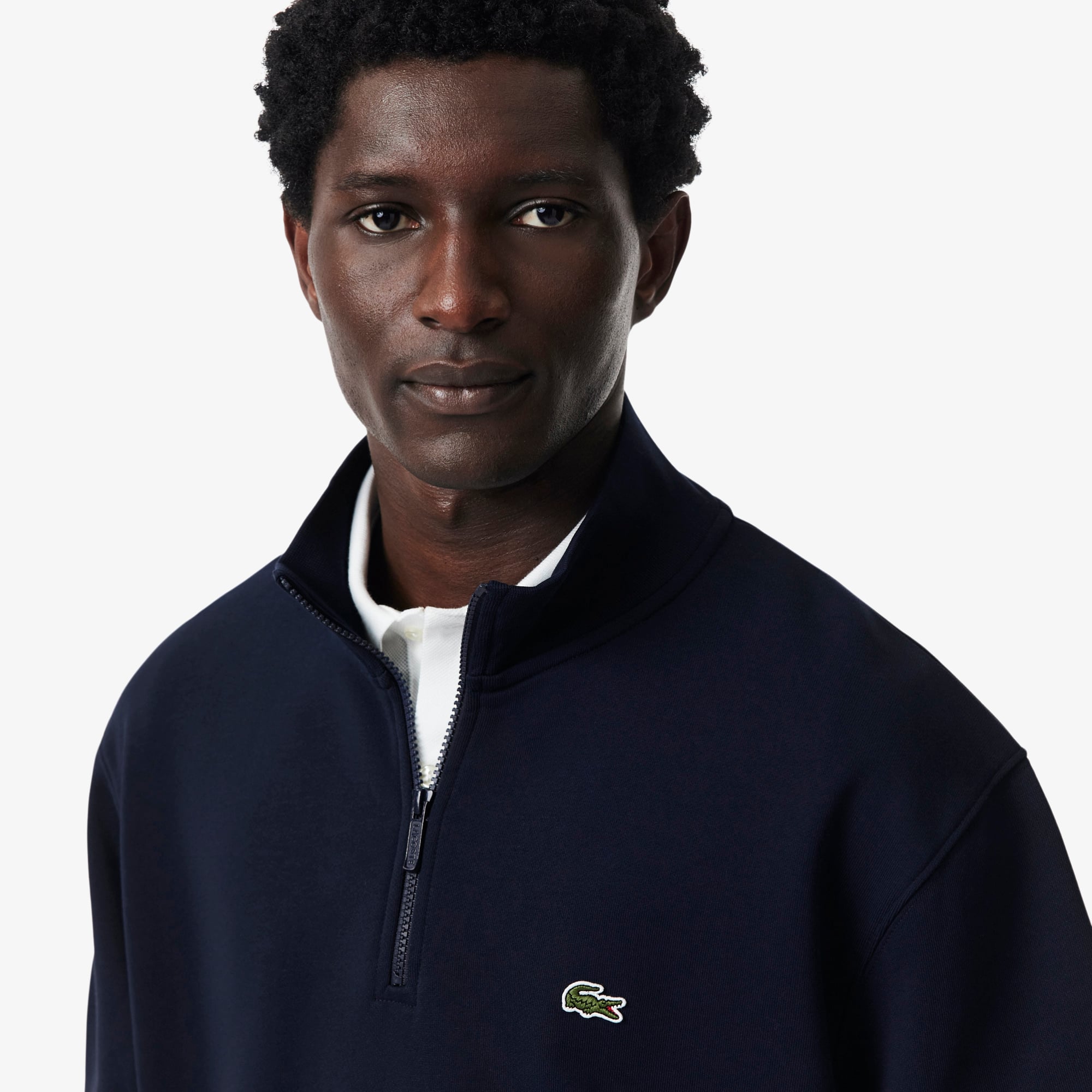 High Neck Zipped Fleece Sweatshirt - Men's Sweatshirts - New In