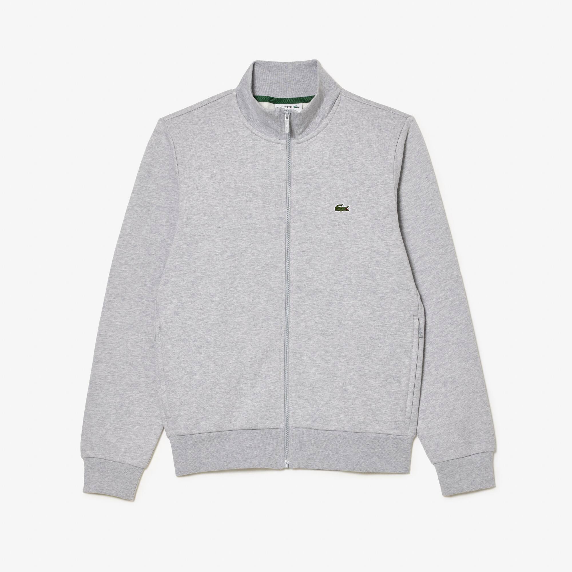 Zip-Up High Neck Fleece Sweatshirt - Men's Sweatshirts - New In