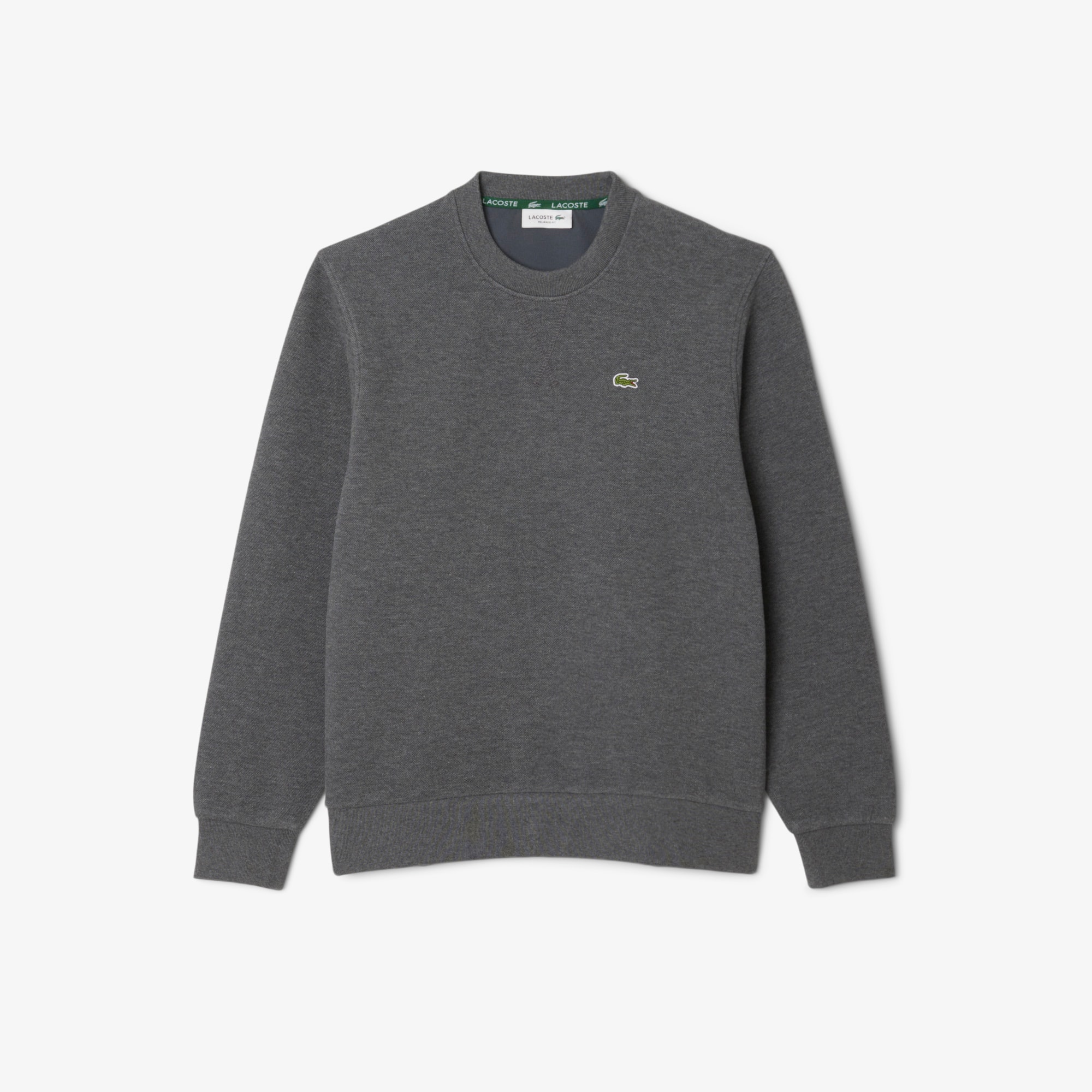 Relaxed Fit Piqué Crew Neck Sweatshirt - undefined - New In 2025