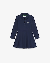 Long-Sleeved Stretch Piqu&eacute; Dress